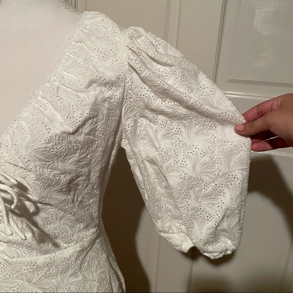 Nicholas White Lace Danni Dress in Featherington Eyelet - Picture 8 of 15